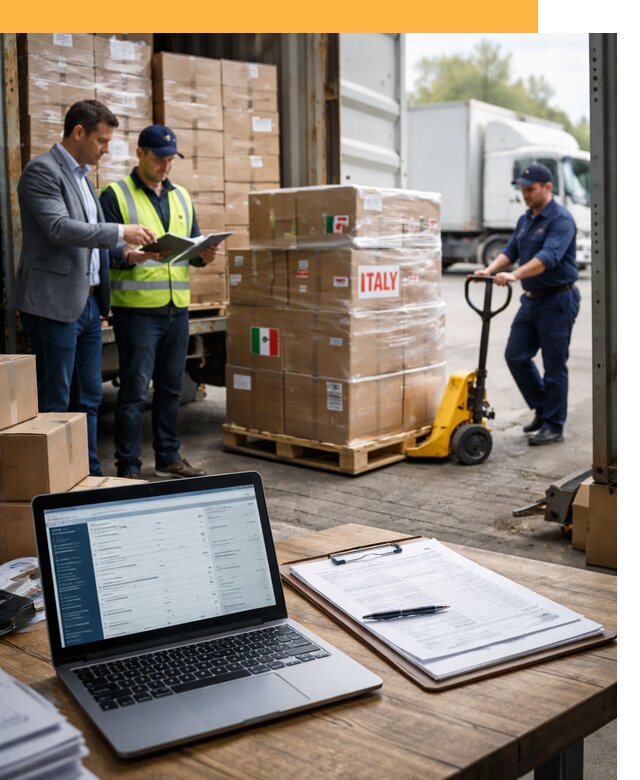 Доставка грузов из Италии: морские и авиаперевозки от 18551