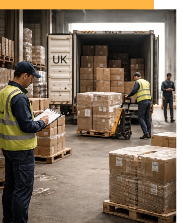 Доставка грузов из Великобритании с таможенным оформлением от 12883